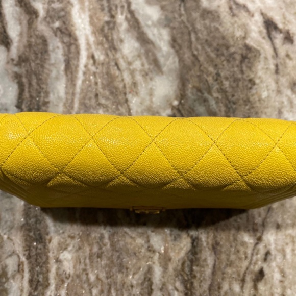 Amazing Condition! CHANEL Boy Wallet On Chain Yellow! 💛💛💛 - Picture 9 of 12
